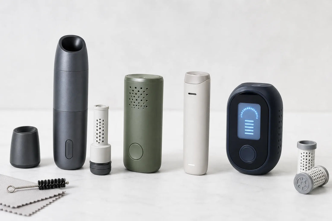 different vapor-free flavored air device types compared by core, airflow and reuse