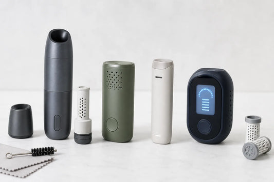 different vapor-free flavored air device types compared by core, airflow and reuse